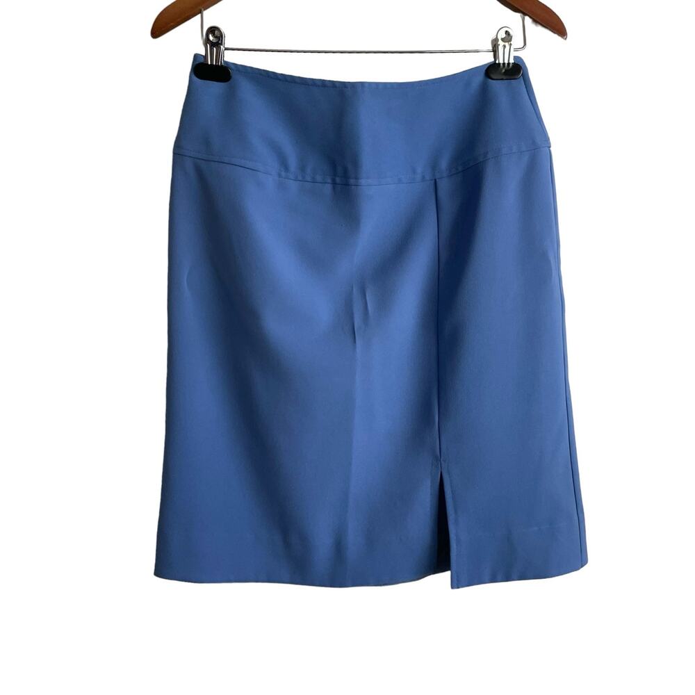 Giorgio Fiorlini Collection Women Skirt 8 Blue A-line Front‎ Slit Retro Y2K